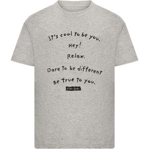 F4NT4STIC Shirt 'Fido Dido Its Cool To Be You'  grijs gemêleerd / zwart