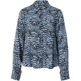 SCOTCH & SODA - Blouse - Opaal/Zwart - Klassieke Blouse - Lange Mouw