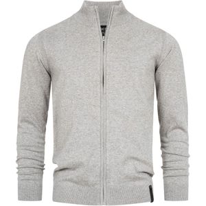 INDICODE JEANS - Gebreid Vest 'Lau' - Lichtgrijs - Normale Pasvorm