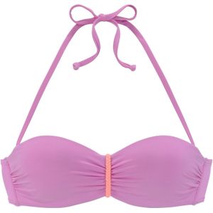Look - Bikinitopje - Paars - Gewatteerd - Gevlochten Details
