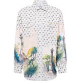 Oversized vrijetijdsoverhemd met borstzakken