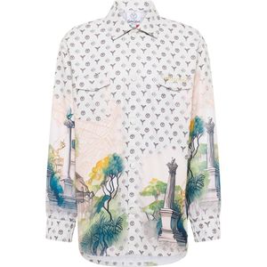 Oversized vrijetijdsoverhemd met borstzakken