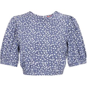 nelice Blouse  saffier / zwart / wit