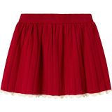 Kerst Rok - Knielengte - Ribgebreid - Verticaal Gestreept