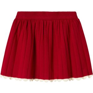 Kerst Rok - Knielengte - Ribgebreid - Verticaal Gestreept