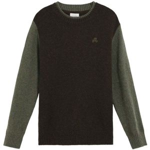 Scalpers Trui  olijfgroen / zwart