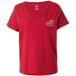 GAP Shirt  bloedrood / wit