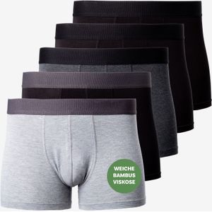 Occulto Boxershorts 'Bambus Bryan'  grijs / antraciet / zwart
