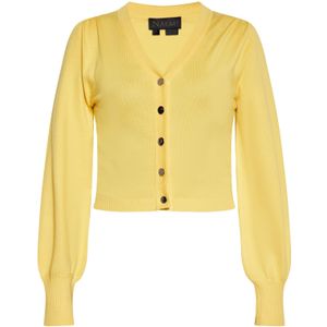 NAEMI Gebreid vest  lichtgeel