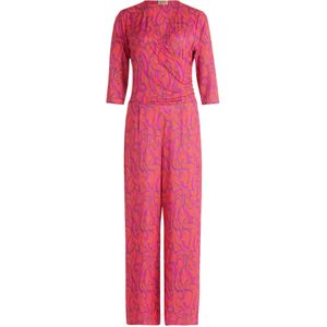 Cartoon Jumpsuit  grasgroen / donkeroranje / donkerroze