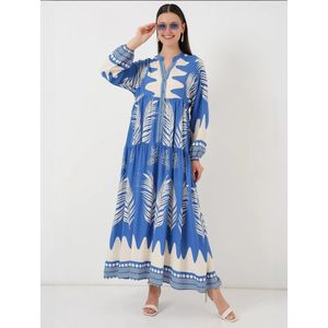 Bigdart Blousejurk  royal blue/koningsblauw / wit