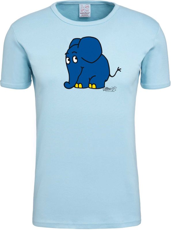 Logoshirt - T-Shirt - Blauw - Die Sendung mit der Maus - Olifant
