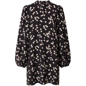 EDITED Jurk 'Cairo'  oranje / zwart / wit