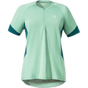 T-shirt - Color-Blocking - Jersey - Ronde Hals - Kwartmouw