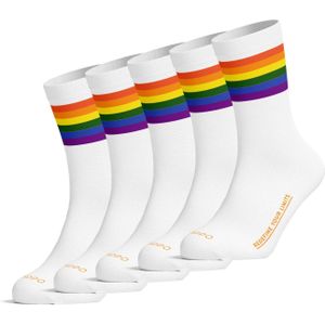 PIPPO Amsterdam Sportsokken 'Pride'  wit