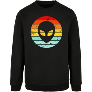 F4NT4STIC Sweatshirt 'Alien Retro Sonnenuntergang'  blauw / geel / rood / zwart