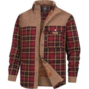 INDICODE JEANS Tussenjas 'Holz'  bruin / rood / zwart