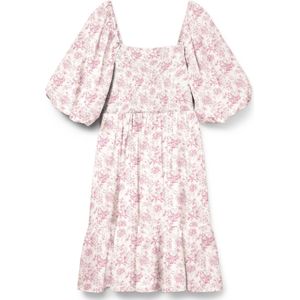 Vmnomia - Korte Jurk - Gebloemd - Regular Fit - Vierkante Hals - 2/4 Mouwen