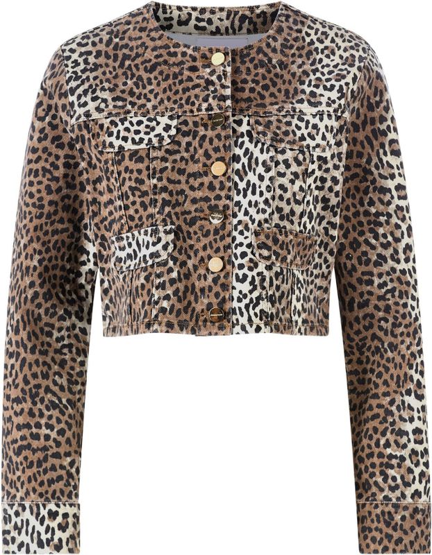 Jeansjack met gestileerde klepzakken