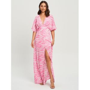 Tussah Jurk 'CLAUDIA'  pink / wit