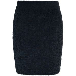 swirly Rok  donkerblauw / zwart