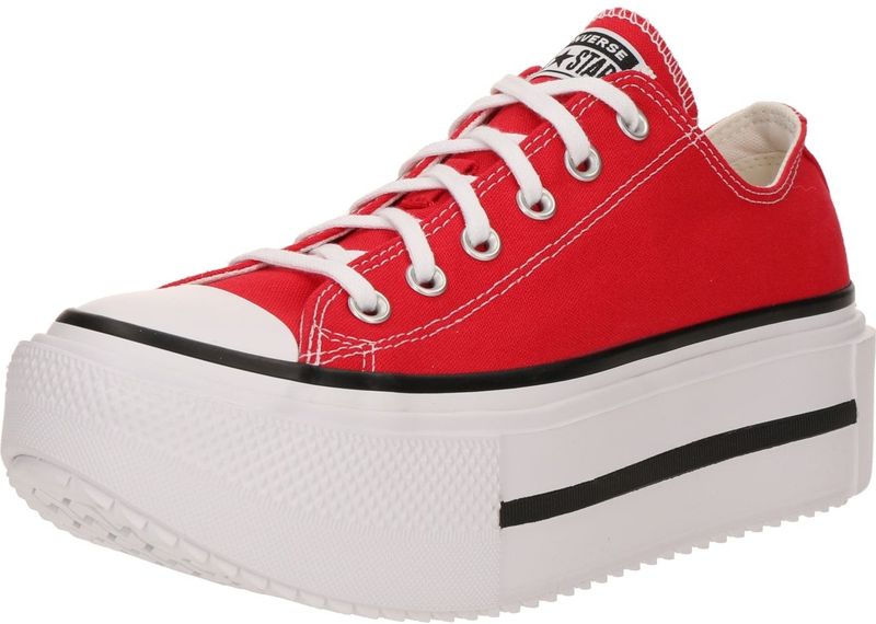 Converse Chuck Taylor All Star Lift Double Stack Platform Canvas voor Vrouwen in Red/Black/White, Maat EU 44.5