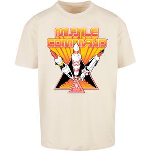 F4NT4STIC Shirt 'Arcade Triple Shot Atari Retro Gaming'  sand / goudgeel / koraal / wit