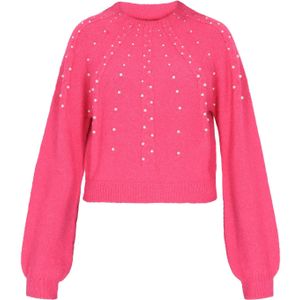 faina Trui  pink / parelwit