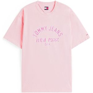 Tommy Jeans Shirt  pink / lichtroze / wit