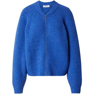 EDITED - Rani - Gebreid Vest - Blauw - Ritssluiting - V-hals