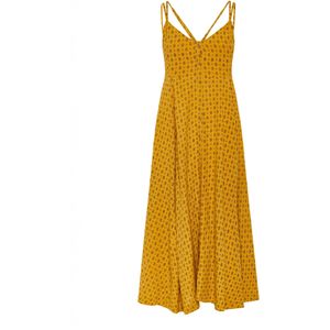 Funky Buddha Jurk  bruin / geel