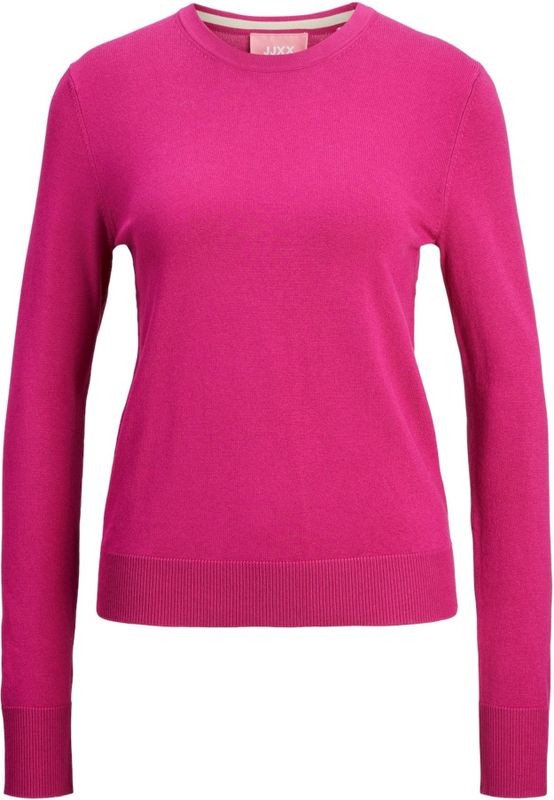 Gebreide Trui - Effen - Knitwear - Lange Mouw - Slanke Pasvorm