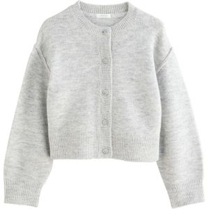 Next Gebreid vest  grijs gemêleerd
