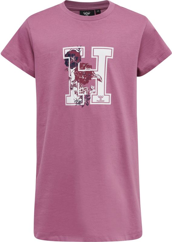 Hummel - hmlARCHITECTURE - T-shirt Jurk - Biologisch Katoen - Bloemenprint