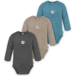 normani Rompertje/body 'Auckland'  beige / blauw / donkerbruin / gemengde kleuren