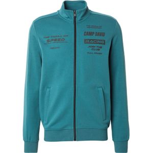 CAMP DAVID Sweatvest  petrol / zwart
