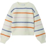 Gebreide Trui - Regular Fit - Ronde Hals - Lange Mouwen - Ballonmouwen