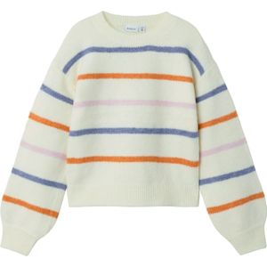 Gebreide Trui - Regular Fit - Ronde Hals - Lange Mouwen - Ballonmouwen