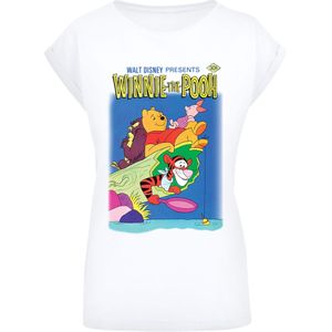 F4NT4STIC Shirt 'Disney Winnie The Pooh'  royal blue/koningsblauw / geel / pastelgroen / wit