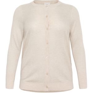 Kaffe Curve - Cardigan - Beige - Dames - Met Knoopsluiting