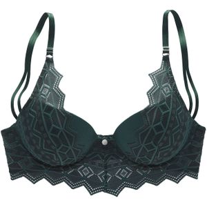 s.Oliver RED LABEL - Push-up-bh - Pijnboomgroen - Met Beugel en Grafische Kant