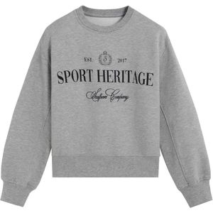 Scalpers Sweatshirt 'Embcollege'  grijs gemêleerd / zwart