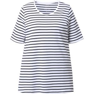 Ulla Popken Shirt  zwart / natuurwit