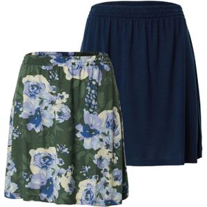 VILA Rok  crème / donkerblauw / groen / donkergroen