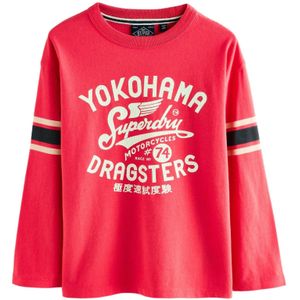 Superdry Shirt  beige / rood / zwart / wit