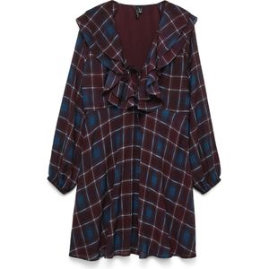 VERO MODA Jurk 'VMEmilie'  blauw / lichtblauw / wijnrood