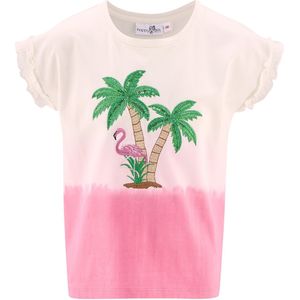 happy girls Shirt  groen / rosa / pastelroze
