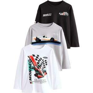 Next Shirt  grijs / rood / zwart / wit