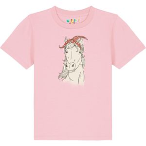 watabout.kids Shirt 'Pferd'  lichtgrijs / rosa