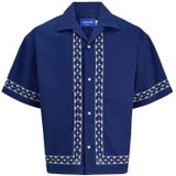 JACK & JONES - JORDIA - Overhemd - Enziaan / Wit